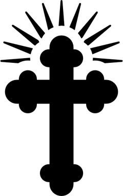 Black And White Cross PNG
