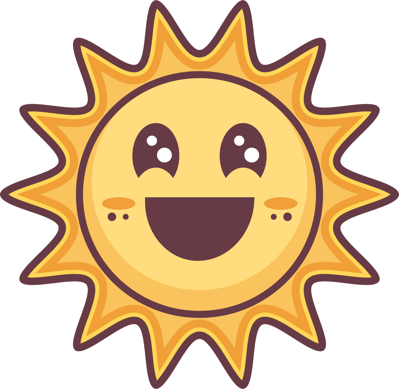 Smiling Sun PNG