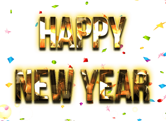 Happy New Year Word PNG