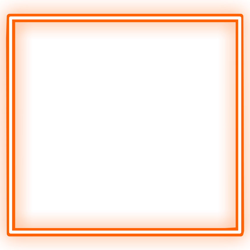 Rectangle Neon Frame PNG