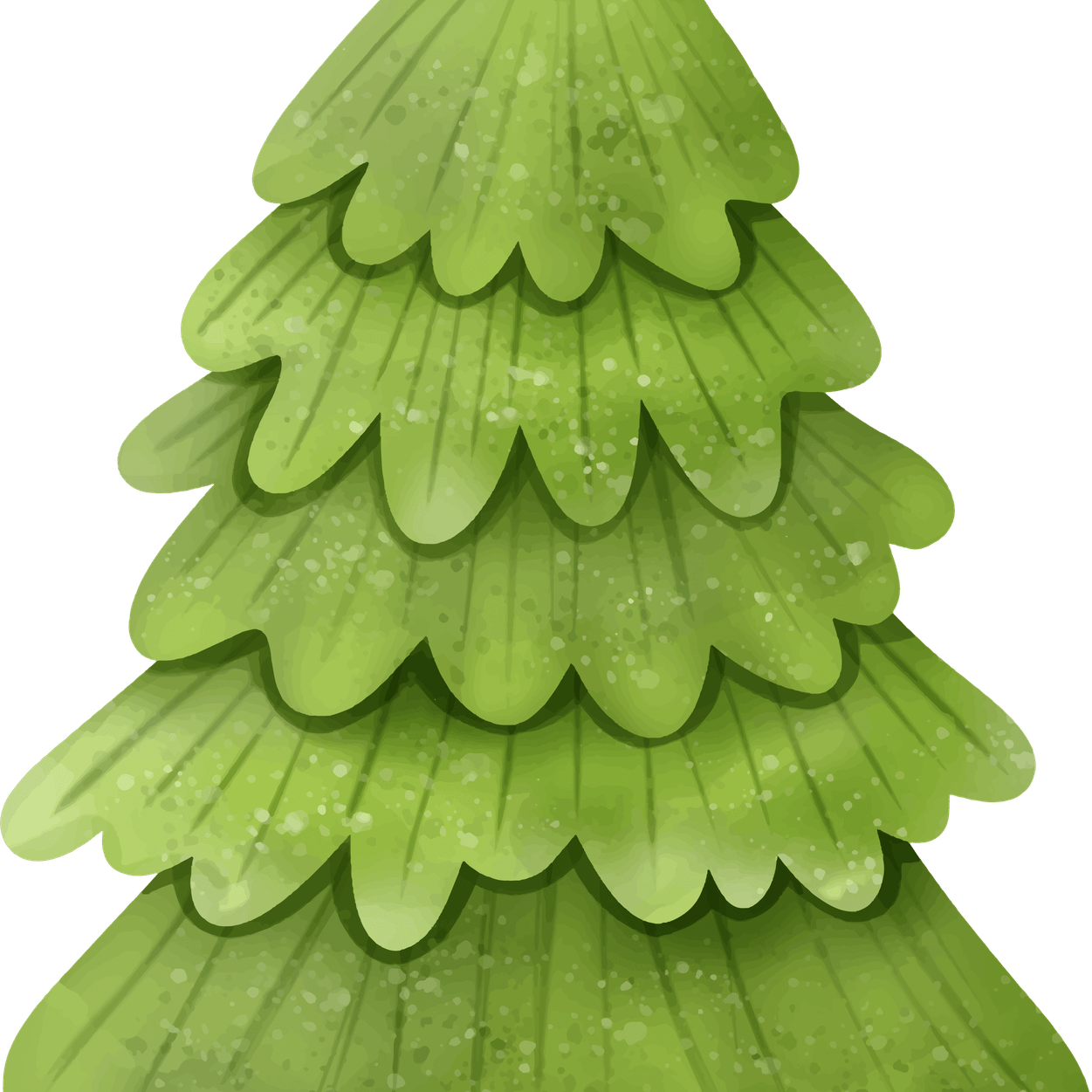 Watercolor Pine Tree PNG