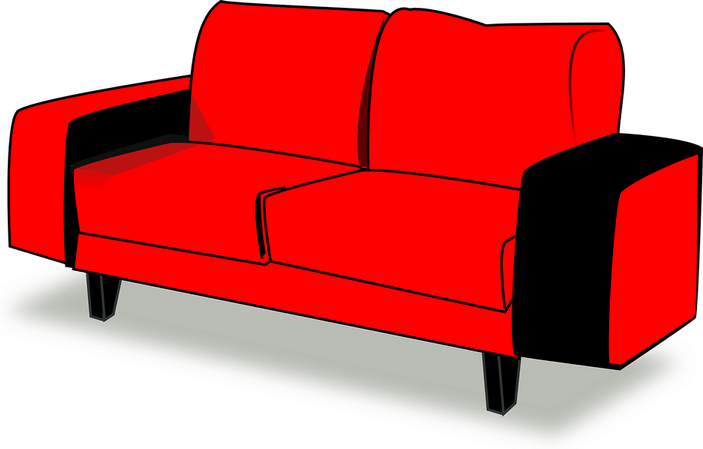 Armchair Red Modern PNG