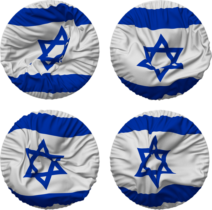 Israel Flag Circle PNG