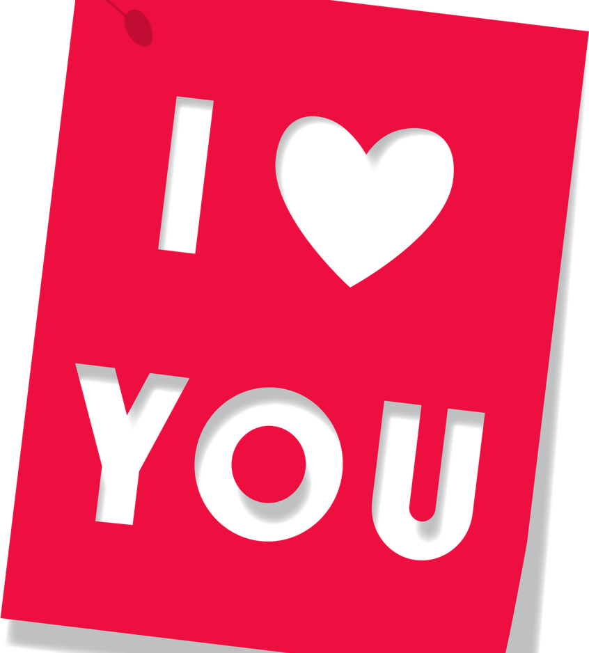 I Love You Text PNG