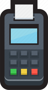 Pos Machine With Money PNG