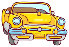 Old Yellow Car PNG