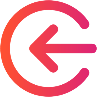 Red Arrow Round PNG