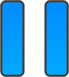 Yellow Pause Button PNG