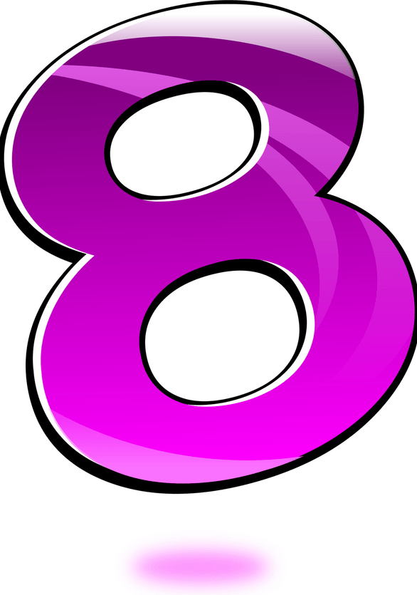 8 Number PNG