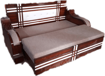 Modern Wooden Bed PNG