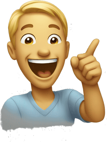 Laughing Pointing Emoji PNG