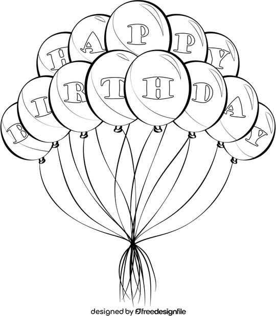 Black And White Balloon PNG