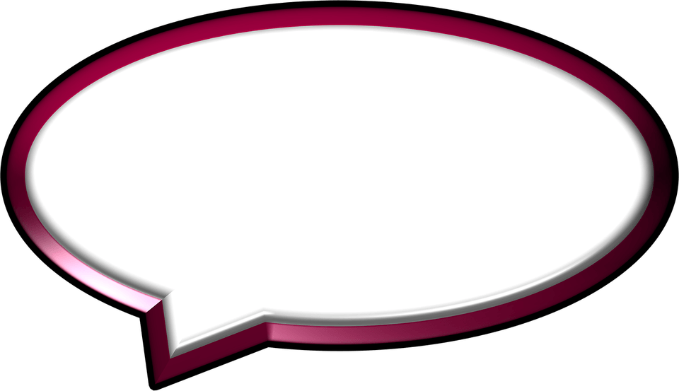 Pink Text Bubble PNG
