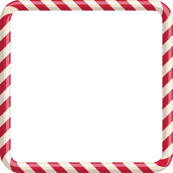 Candy Cane Frame PNG
