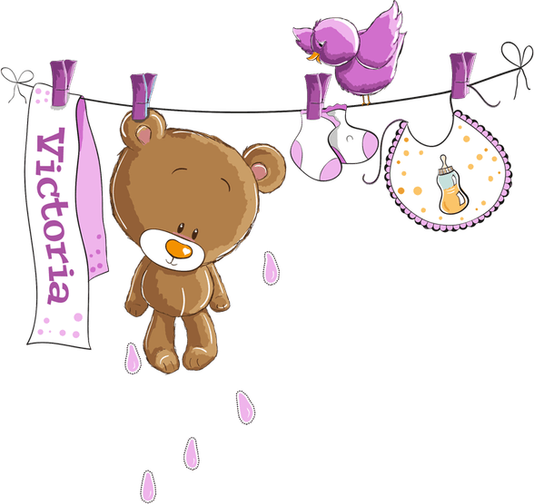 Bear With Pink Balloon PNG