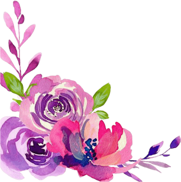 Lilac Flower Border PNG