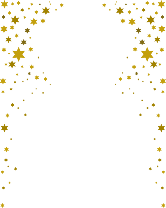 Gold Stars Border PNG
