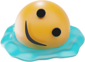 Melting Face Emoji PNG
