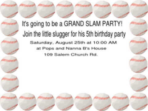 Baseball Border PNG