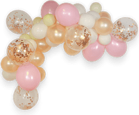 Pink And Gold Balloons PNG