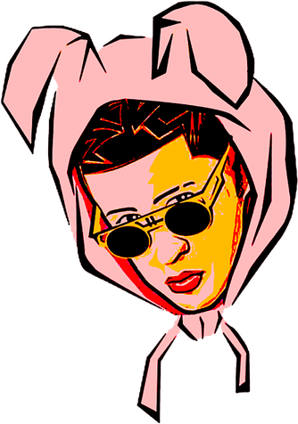 Bad Bunny Cartoon PNG