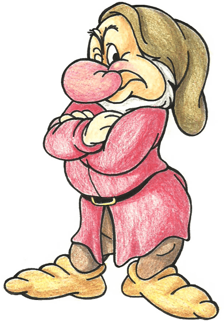 Grumpy Snow White Dwarf PNG