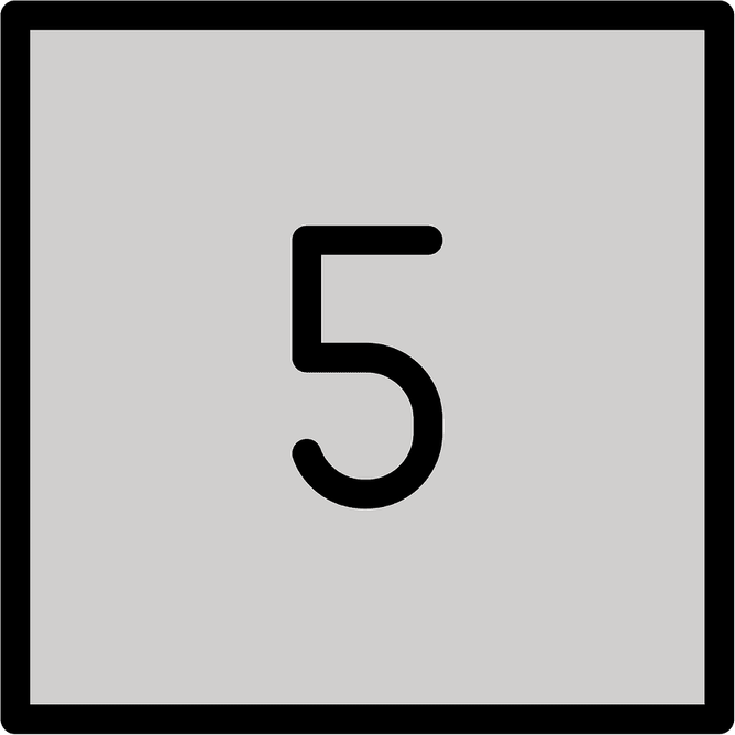 Number 5 Emoji PNG