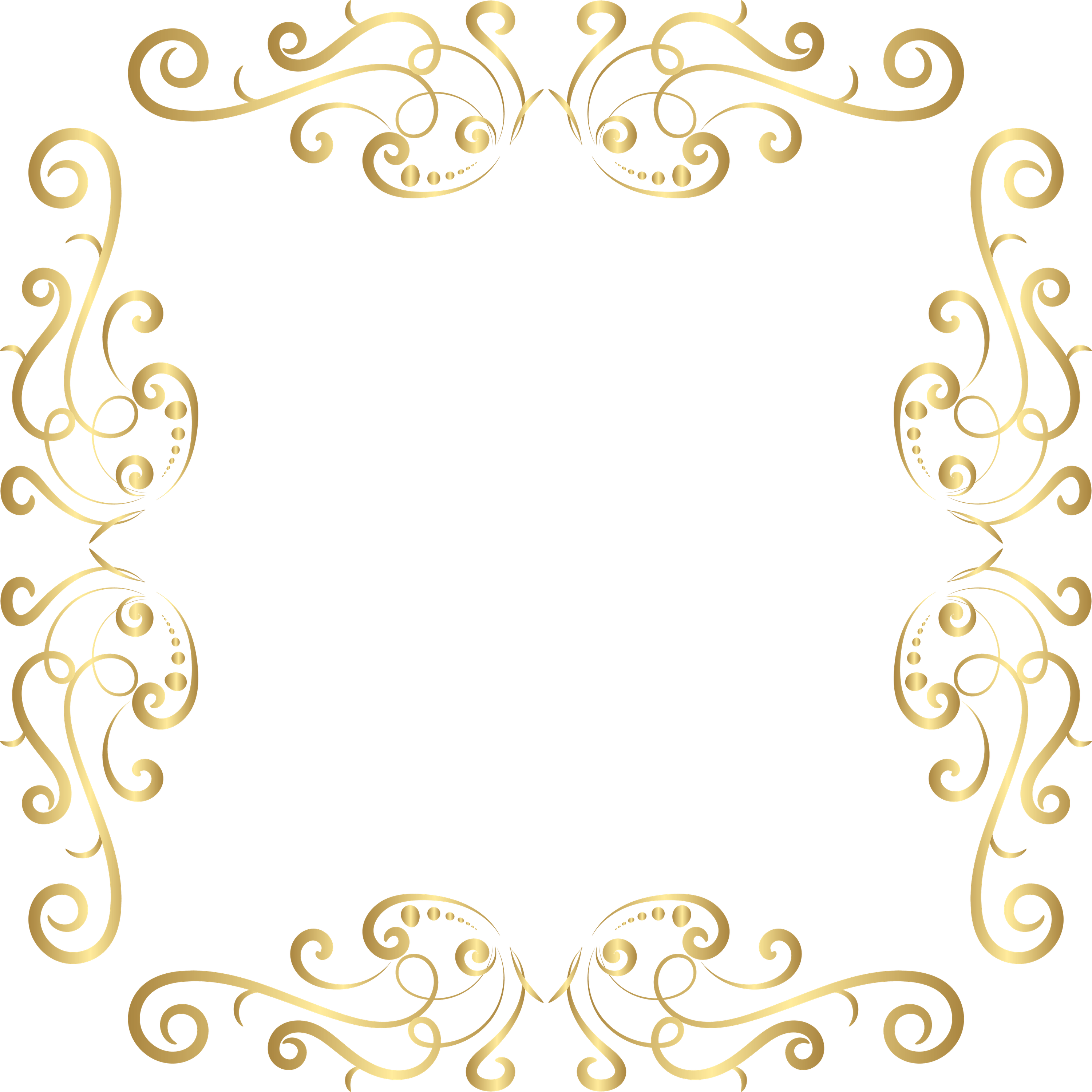 Page Border Golden PNG