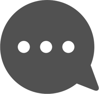 Text Bubble Black PNG