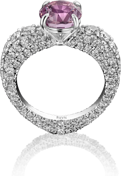 Pink Heart Diamond PNG