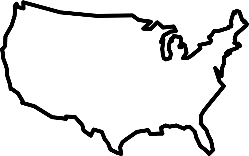 Blank Map Of United States PNG
