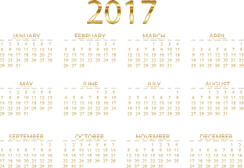 2017 Calendar PNG