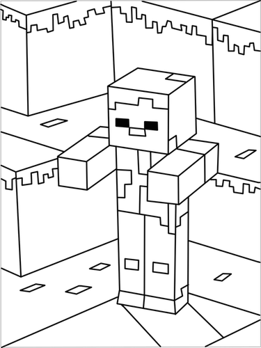 Minecraft Coloring Pages PNG