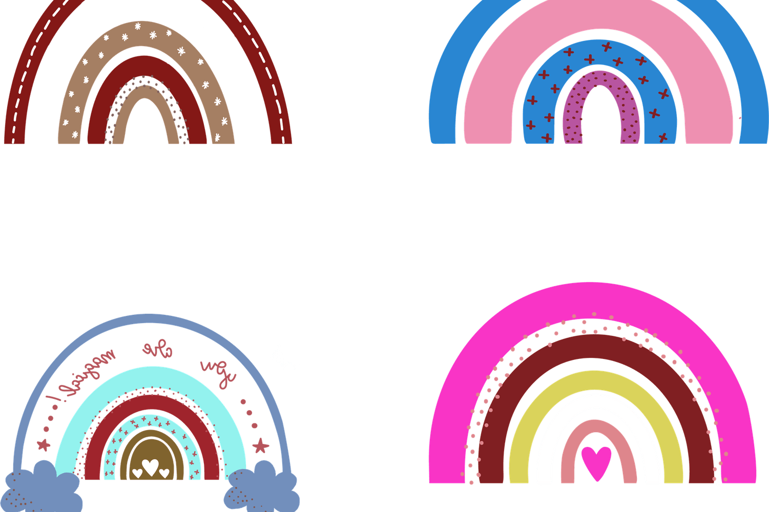 Boho Rainbow PNG