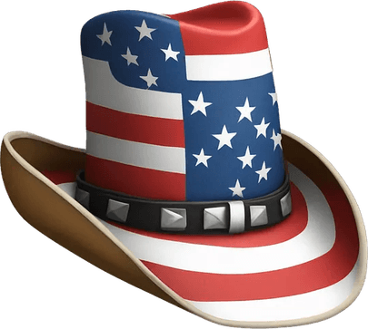 American Flag Cowboy Hat PNG