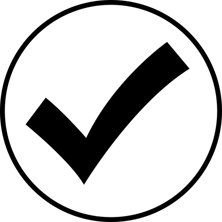 Tick Mark Black PNG