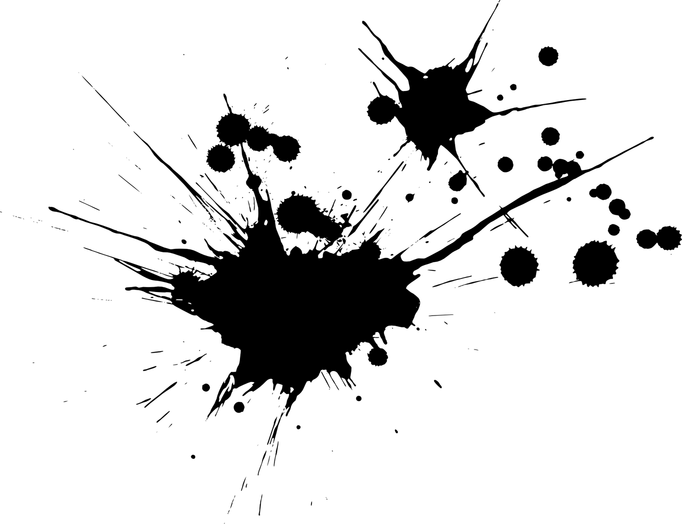 Black Blood Splatter PNG