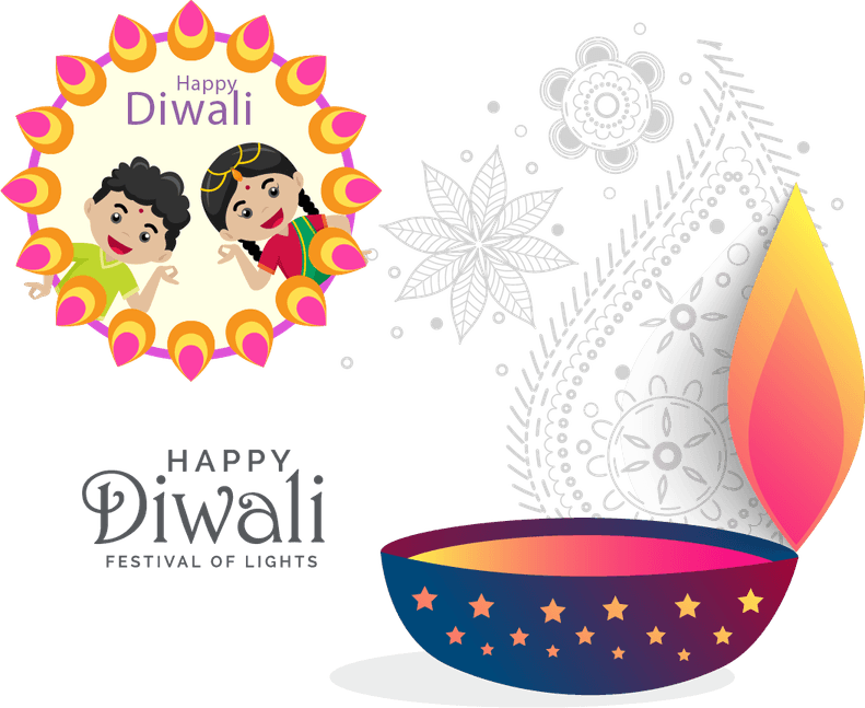 Diwali Wishes Banner PNG