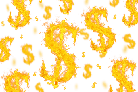 Burning Money PNG