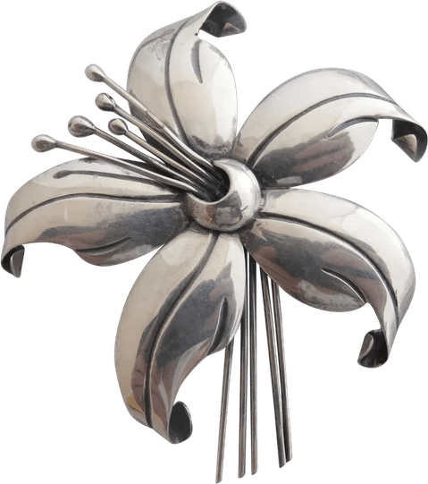 Silver Flower PNG