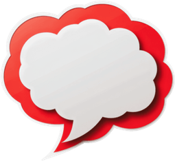 Red Text Bubble PNG
