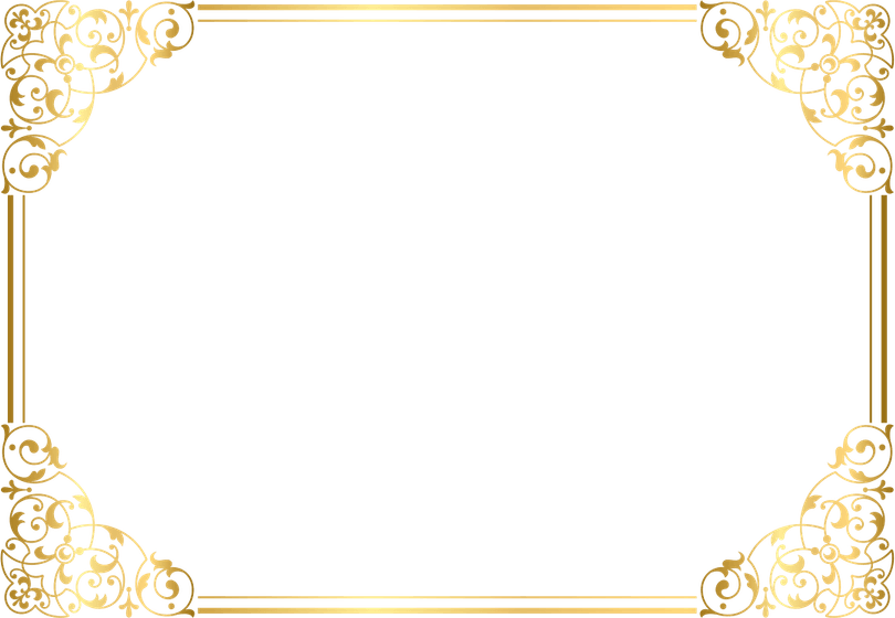 Corner Elegant Gold Border PNG