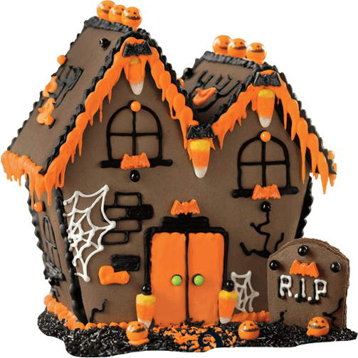 Halloween Gingerbread House PNG
