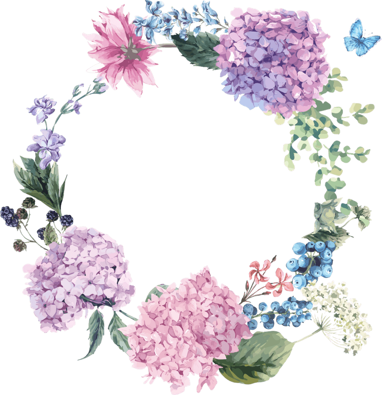 Lilac Flower Border PNG