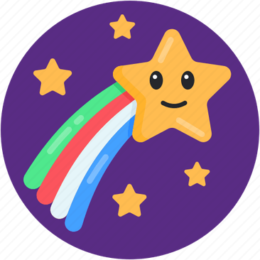 Purple Shooting Star PNG