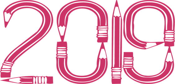 2019 New Year Text PNG