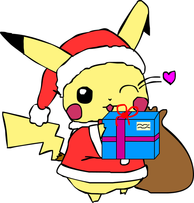 Pikachu With Santa Hat PNG