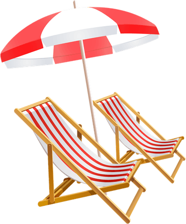 Beach Lounge Chair Umbrella PNG