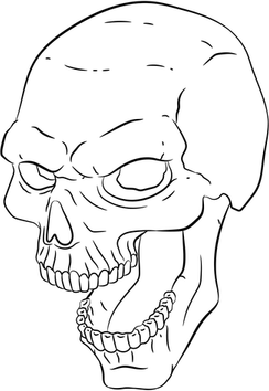 Screaming Skull PNG