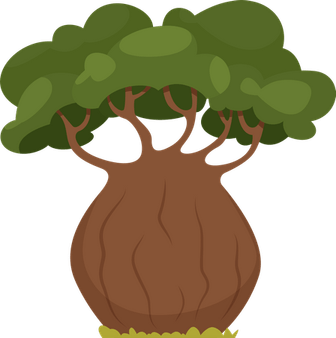 Cartoon Jungle Tree PNG